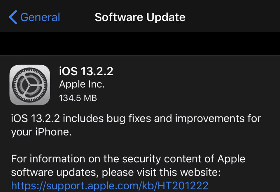 iOS 13.2.2 release fixes frequent killing background issues