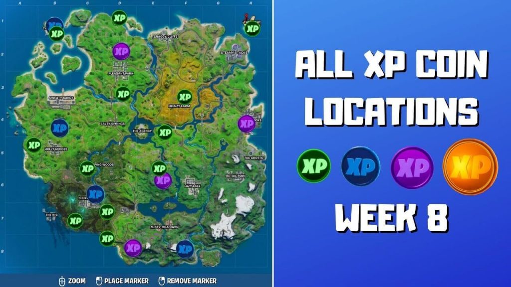 Fortnite – All 10 Golden XP Coin Locations in Week 8