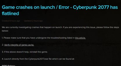 How To Fix Cyberpunk 2077 Flatlined Error
