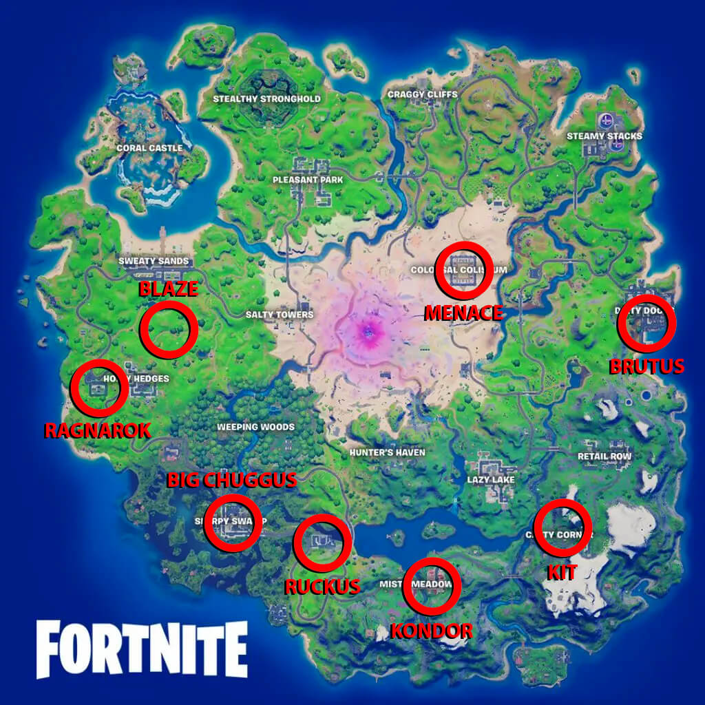 Fortnite NPC locations